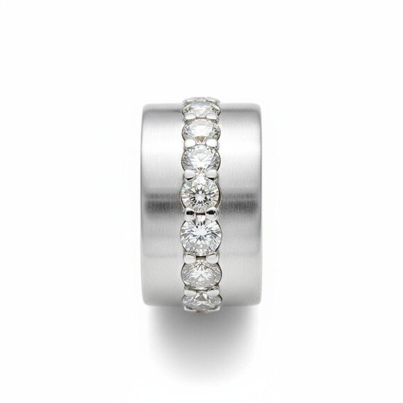 Pandora Clear Sparkling Row Clip Charm 791972CZ - Picture 1 of 8